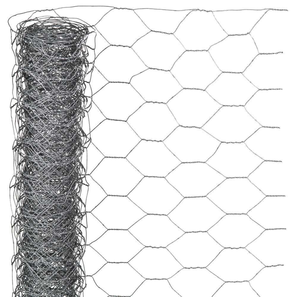 Grillage maille hexagonale, acier galvanisé (40mm) - l.1000 x H.50 cm