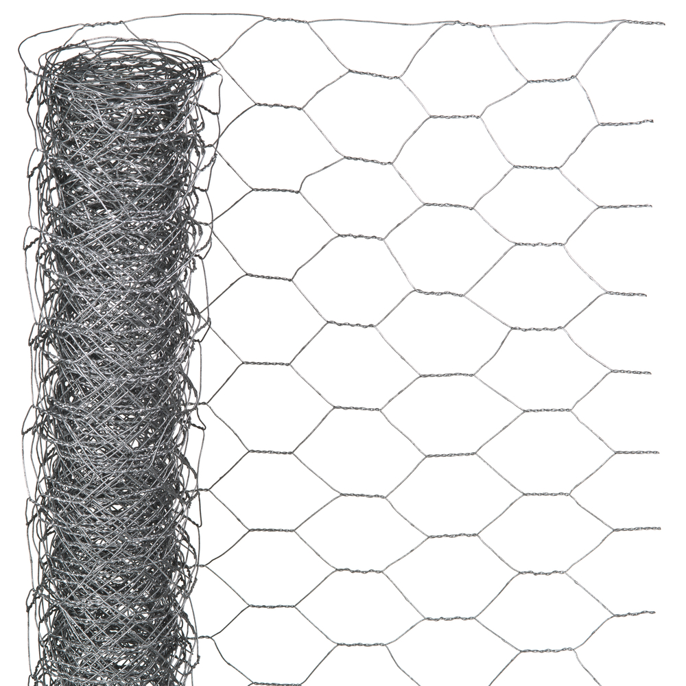 Grillage maille hexagonale, en acier galvanisé (40mm) - l.1000 cm