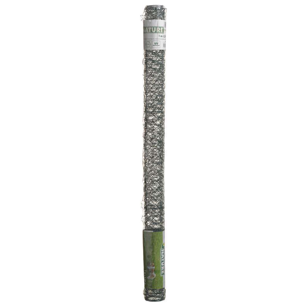 Grillage maille hexagonale, acier galvanisé, vert (25mm) - l.500 cm