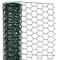 Grillage maille hexagonale acier galvanisé, vert (13mm) - l.500 cm