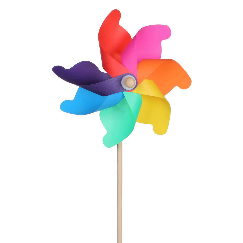 Moulin à vent en plastique, multicouleur L.32 x 15 x H.75 cm