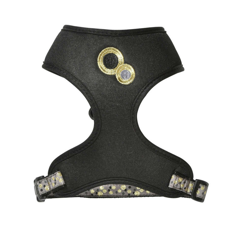 Kit Champagne harnais T-shirt et laisse pour grand chat : noir