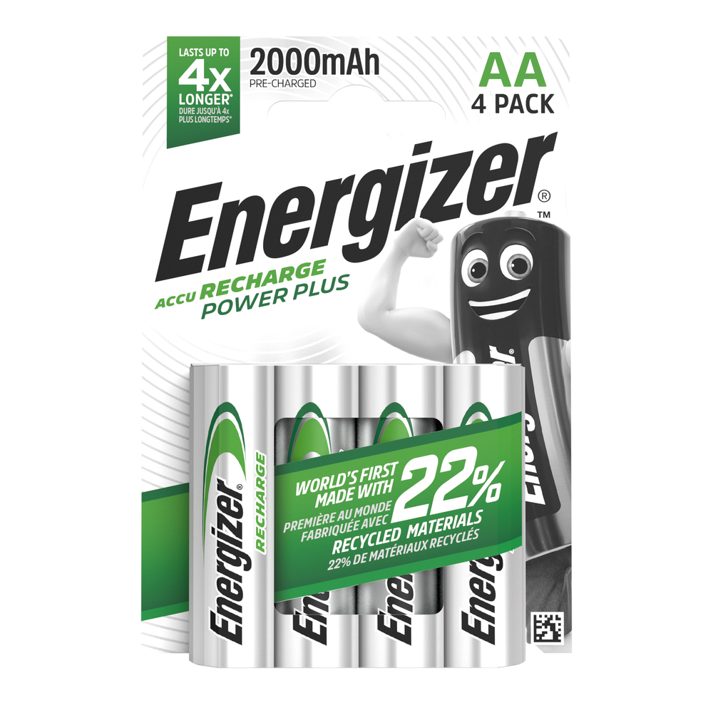 Piles Rechargeables Energizer Power Plus AA 2000MAH (x4)