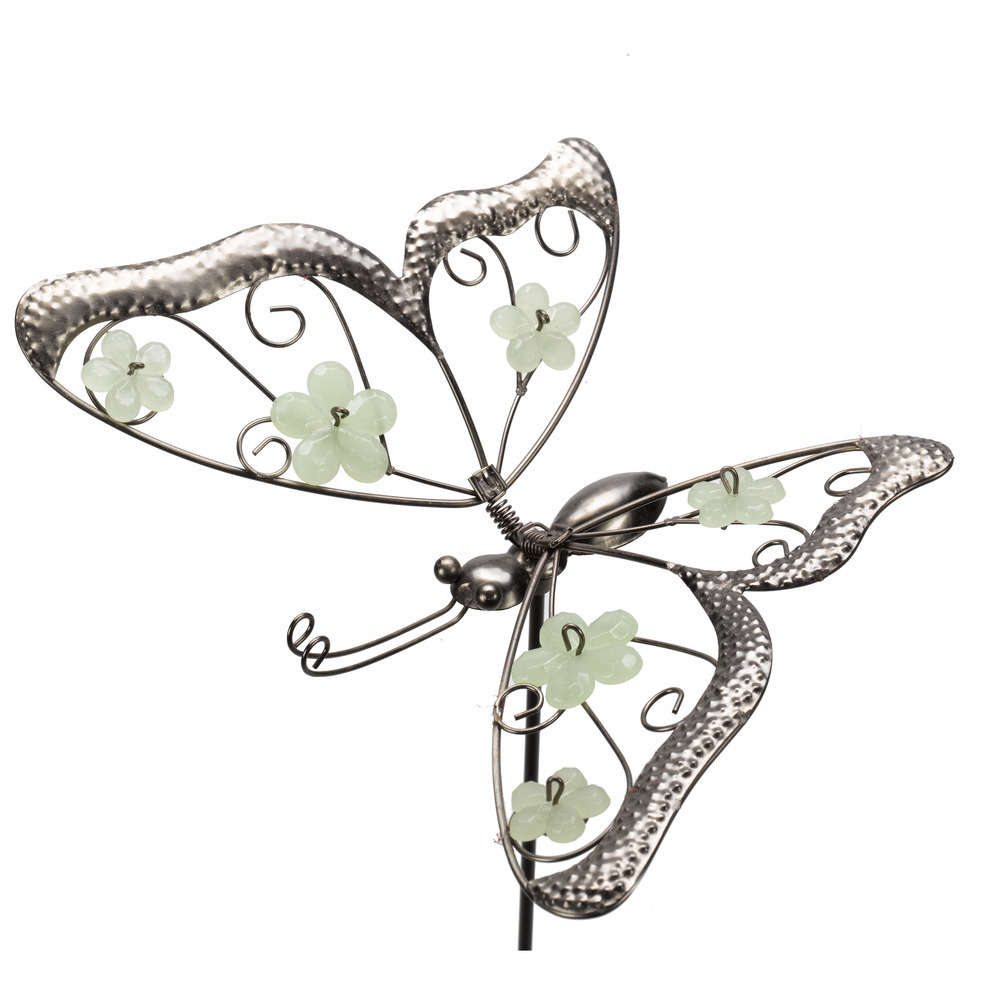 Tuteur animal phosphorescent en métal modèles variables - l.13xH.55 cm