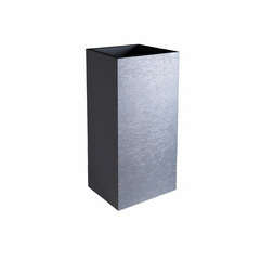 Pot carré haut Graphit, anthracite L. 39,5 x 39,5 x H. 80 cm