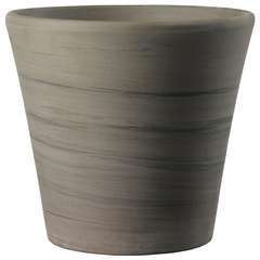 Vase Cono Duo : terre cuite, gris, 16x14,7cm