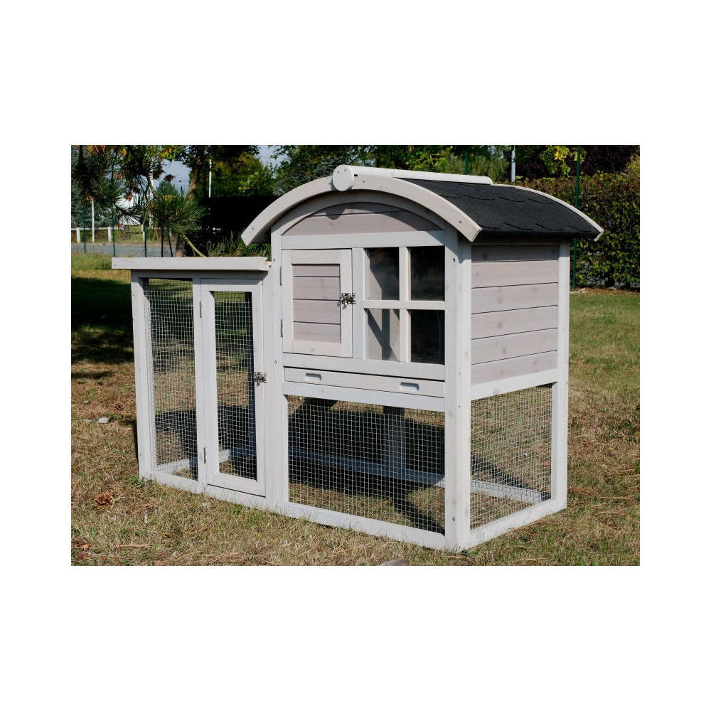 Clapier Curve pour lapin : L130xl62xh90 cm