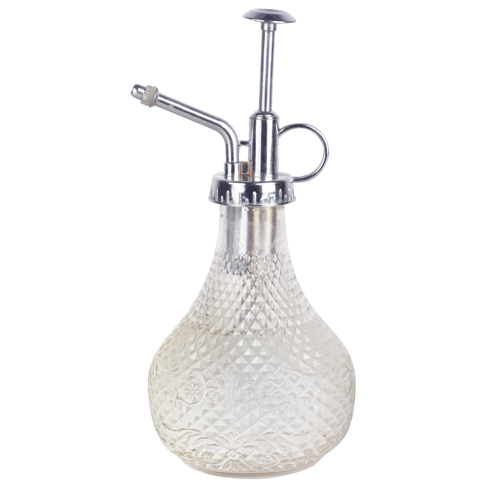 Vaporisateur plantes en verre clouté, transparent Ø 9,3 x H. 20 cm