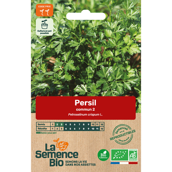 Graines potagères persil commun Bio en sachet