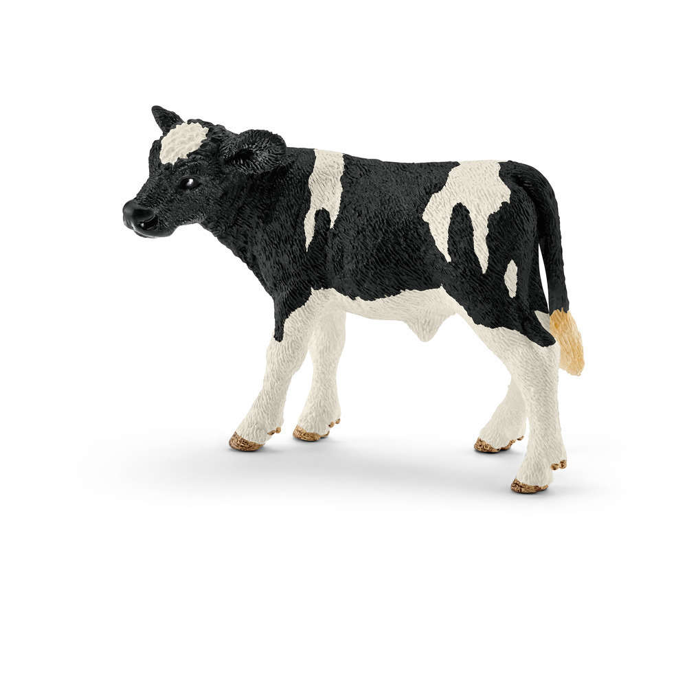 Figurine veau holstein en plastique injecté – 7,5x5x3,8 cm