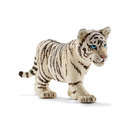 Figurine bébé tigre blanc en plastique injecté - 6,8x3,2x2,3 cm