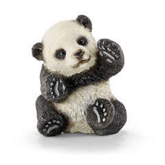 Figurine bébé panda jouant en plastique injecté – 3,5x4x5x4 cm