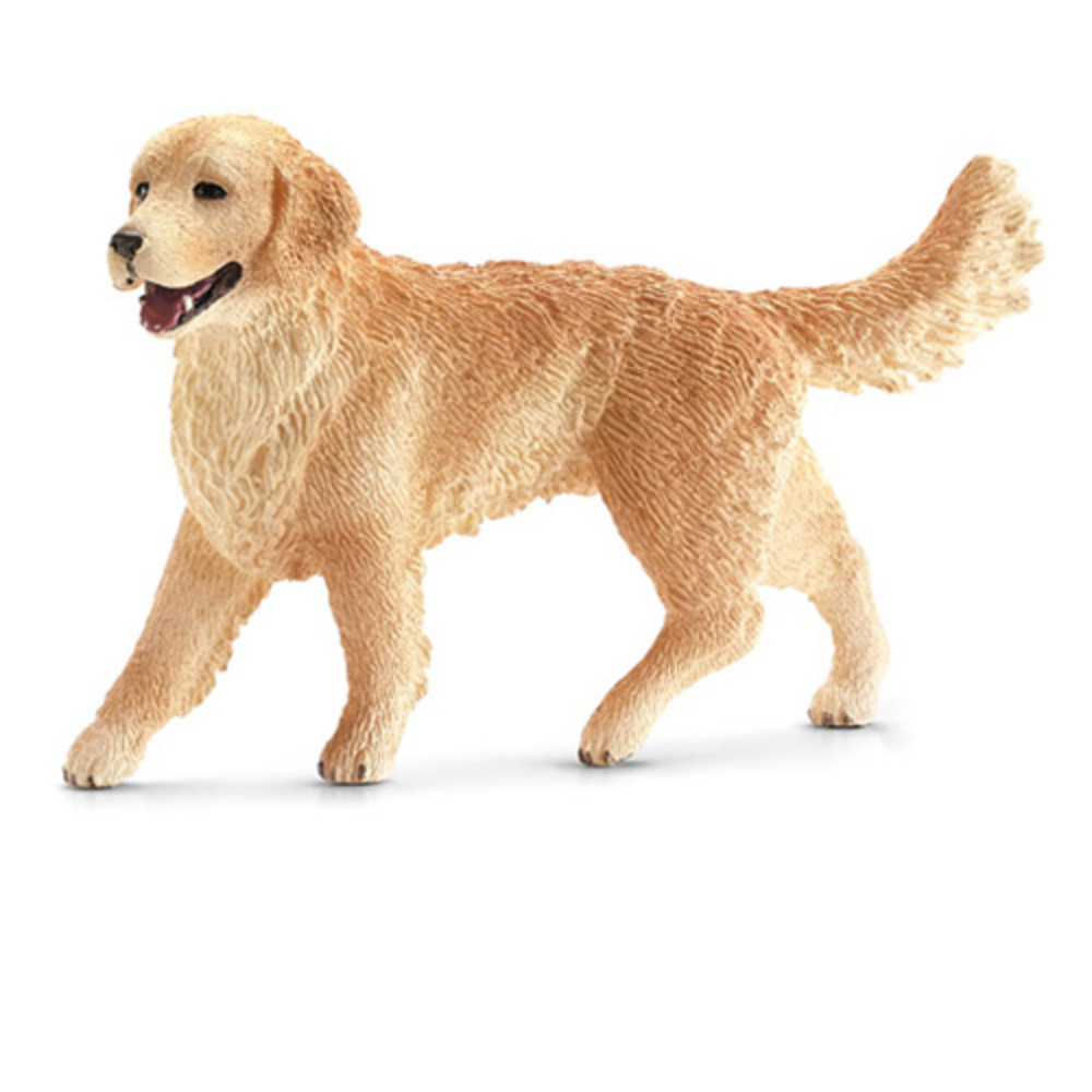 Figurine golden retriever femelle en plastique - 2x5x7,5 cm