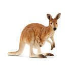 Figurine kangourou en plastique injecté - 12x7x3,6 cm