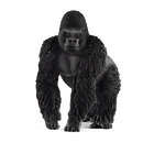 Figurine gorille mâle en plastique injecté - 5,3x8,5x9 cm