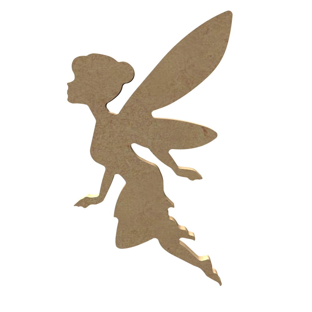 Forme en médium - Fée avec chignon l. 15 x H. 12 cm