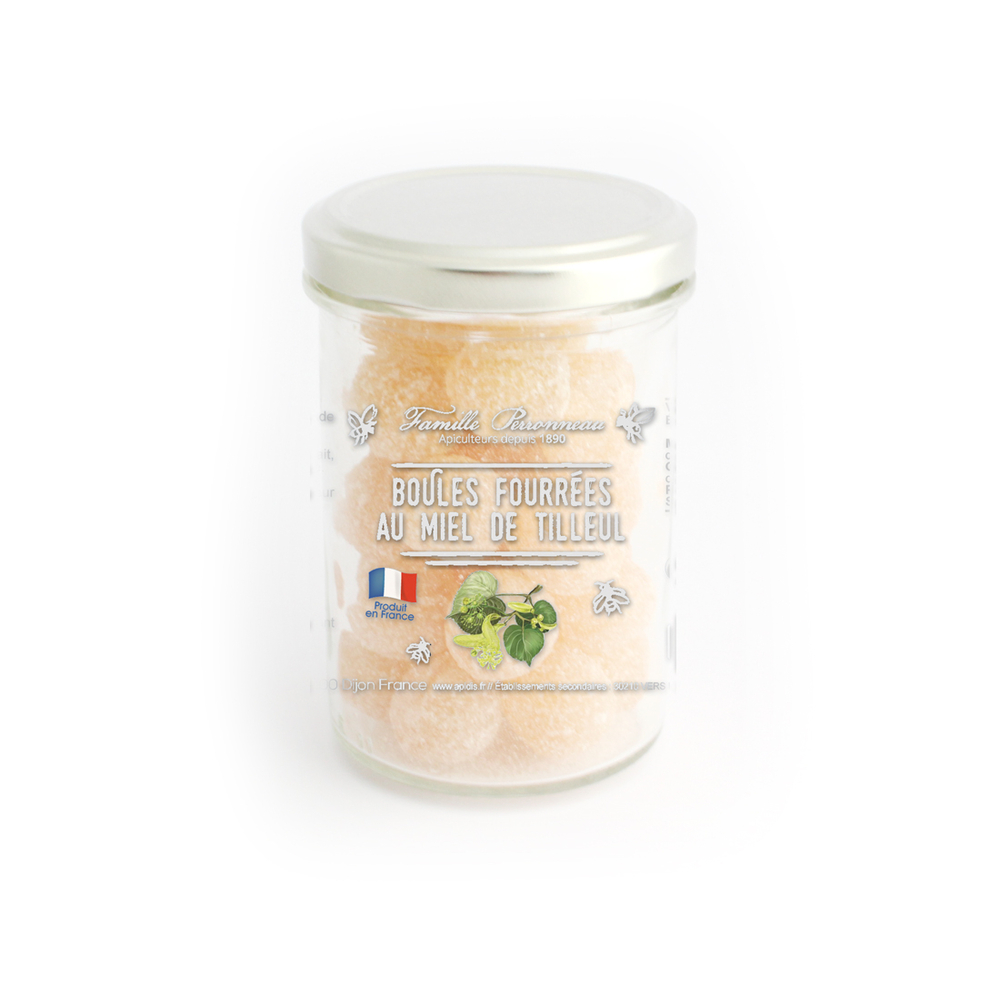 Bonbons en boules fourrées au miel de tilleul, 150g