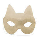 Petit masque 'Chat', en papier mâché l.13 x H.11 cm