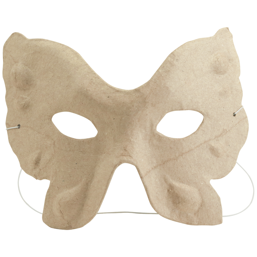 Petit masque 'Papillon', en papier mâché l.14 x H.11 cm