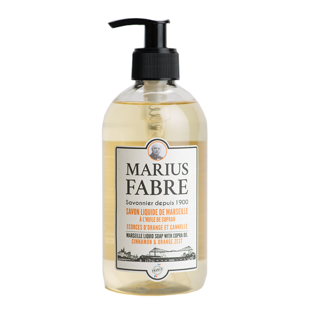 Savon liquide, pompe de 400ml - Orange et cannelle