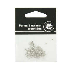 Perles à écraser rondes (x150), argentées