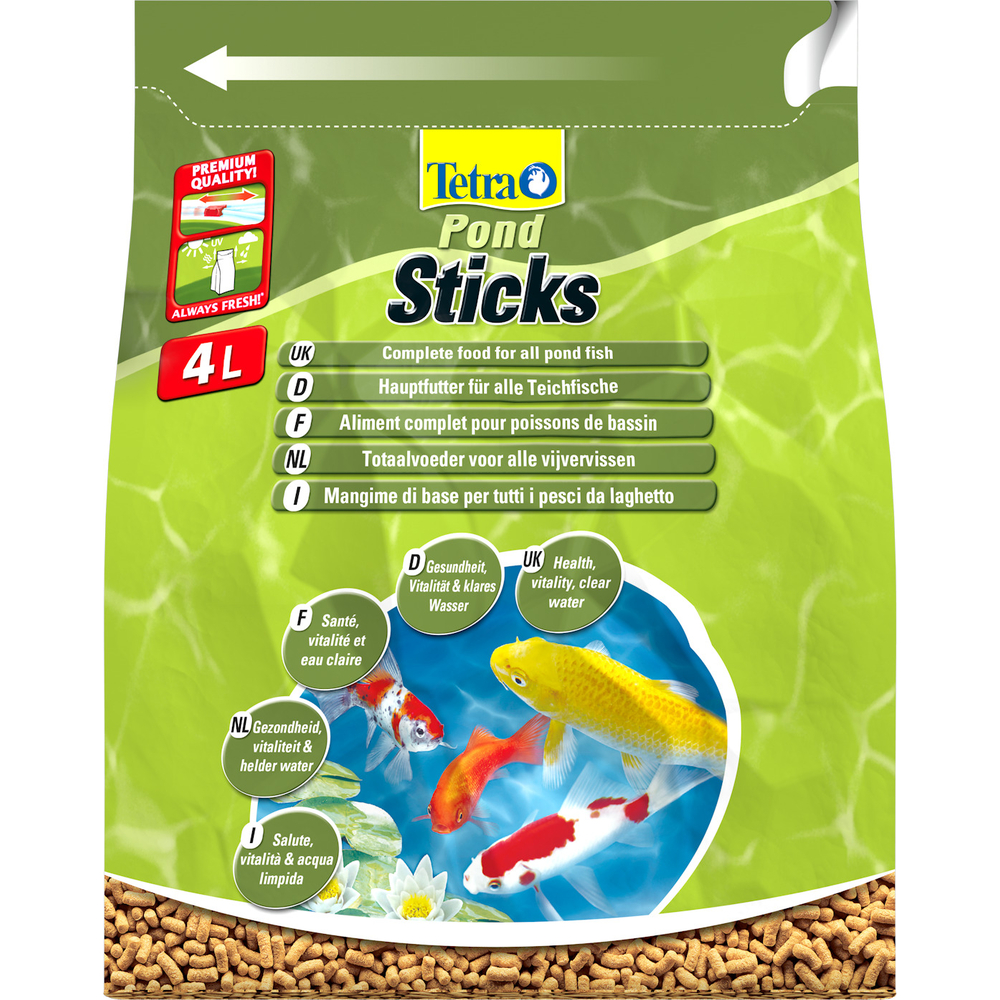 Alimentation pour poissons de bassin Tetrapond : stick 4L