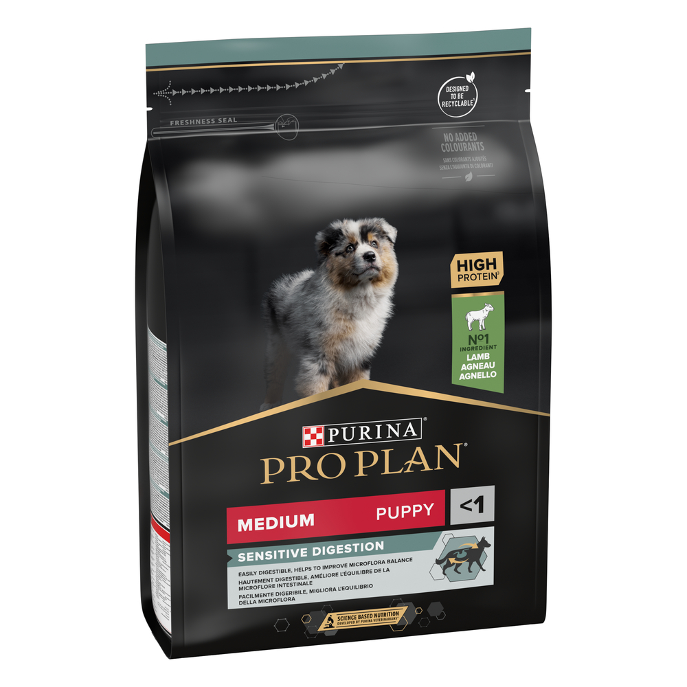 Croquette Pro plan Chien Medium Puppy Sensitive Digestion : Agneau 3kg