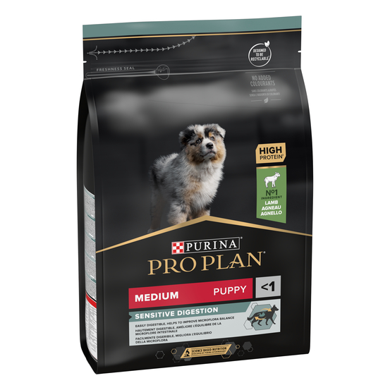 Croquette Pro plan Chien Medium Puppy Sensitive Digestion : Agneau 3kg