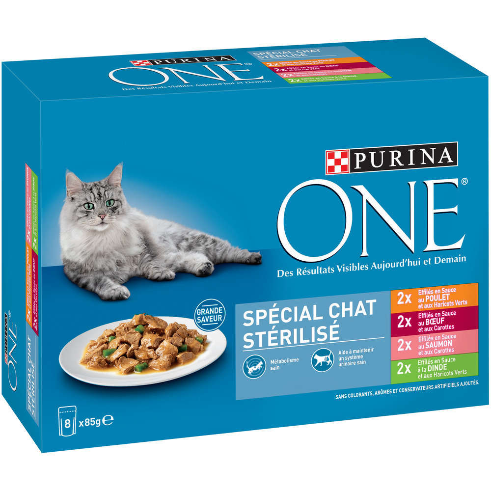 Sachet Purina One Special Chat Sterilise 8x85gr Truffaut