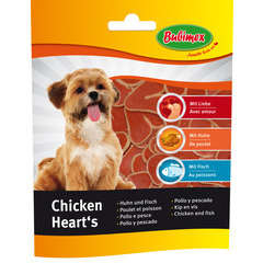 Friandise Cœur pour chien : poulet et poisson