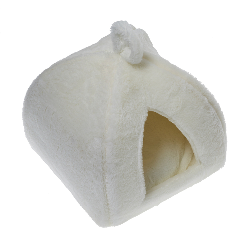 Dôme igloo Furly pour chat et petit chien : Blanc L40xl40xh35cm