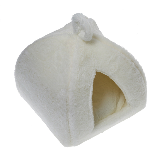 Dôme igloo Furly pour chat et petit chien : Blanc L40xl40xh35cm
