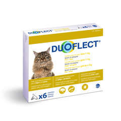 Traitement infestations puces/tiques pour chat 1-5kg : 6 pipettes
