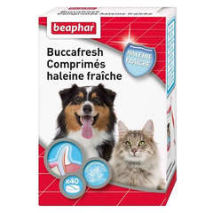 Comprimés haleine fraîche Buccafresh pour chien,chat : 40 comprimés