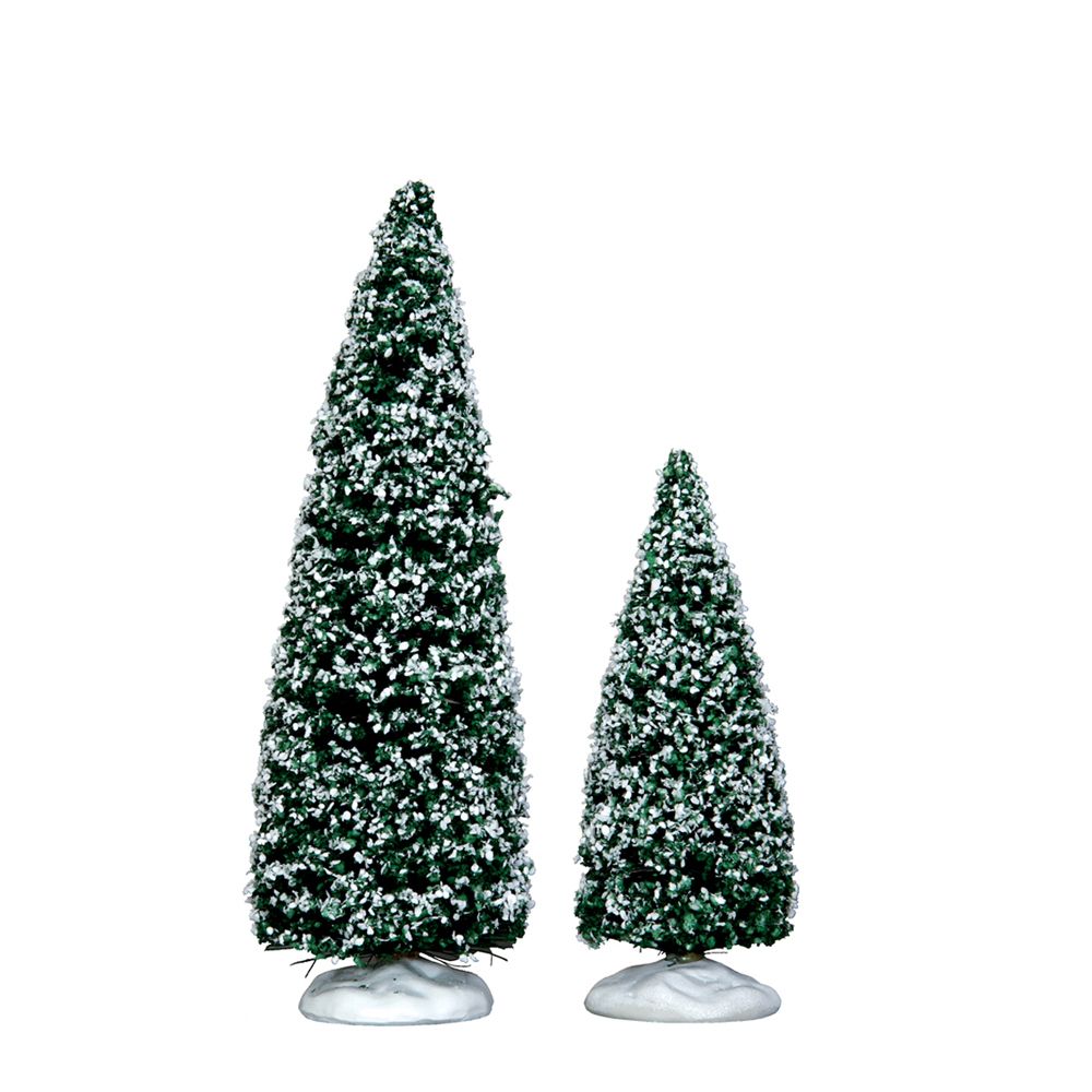 Lot de 2 sapins de Noël 'Genévriers enneigés' - deux tailles
