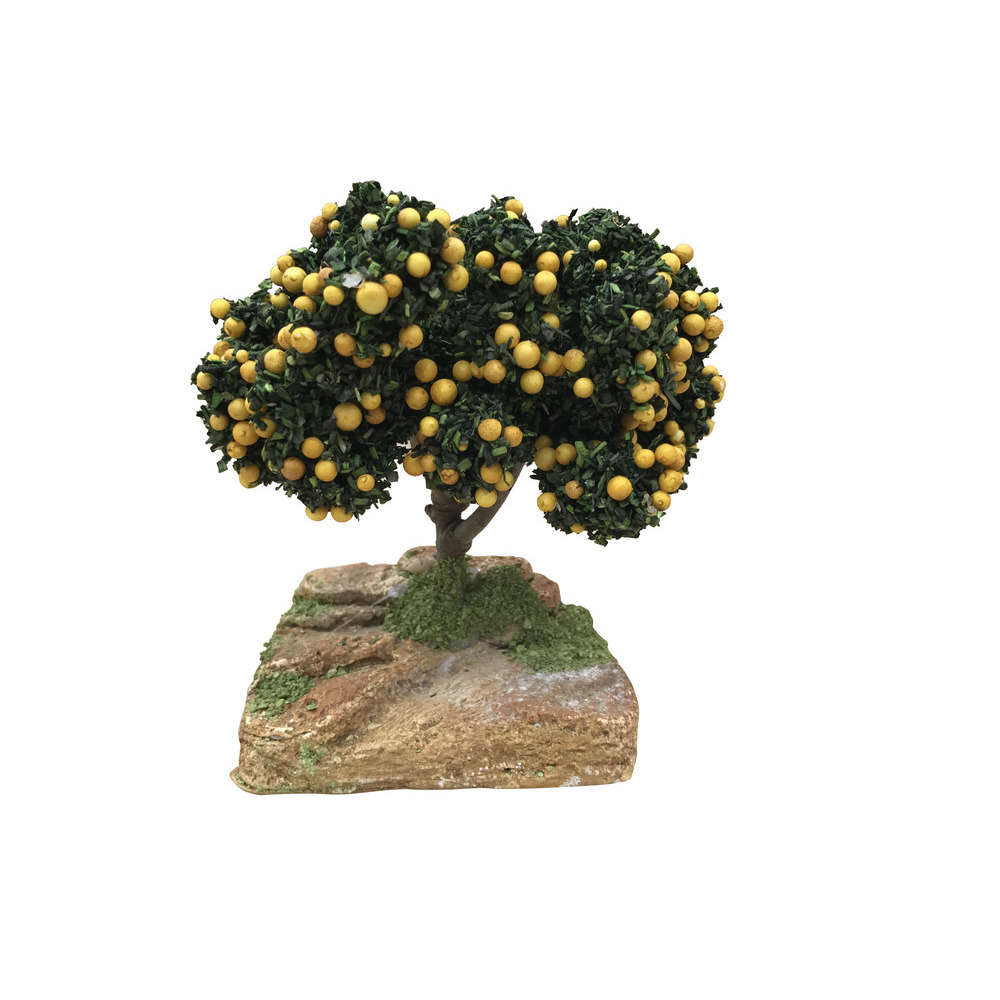 Arbre fleuri Citronnier sur socle décoré