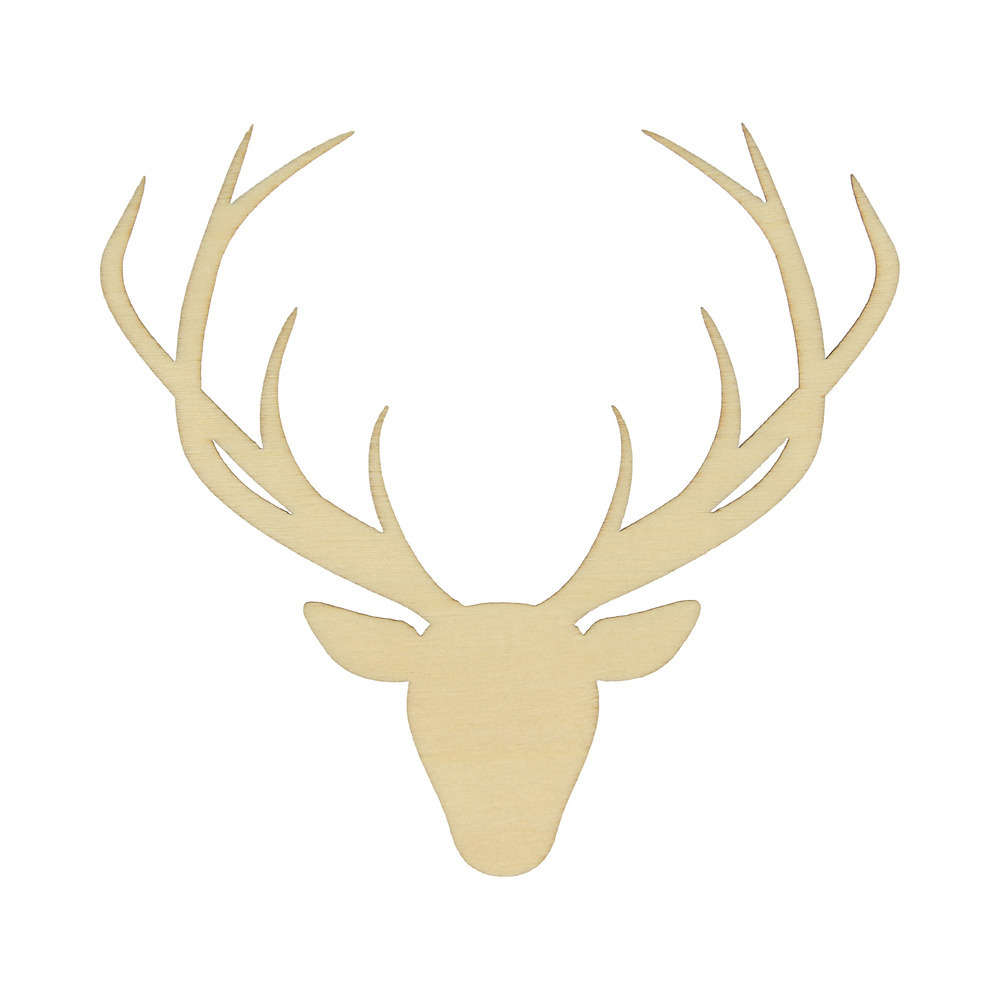 Silhouettes Face X3 En Bois Cerf 10cm Truffaut