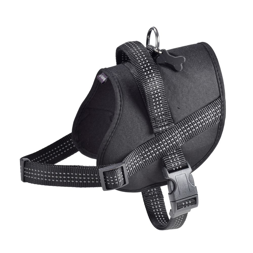 Harnais De Poitrine Simple Eco Quick Out Pour Minishetty - Cuir Noir Et Blanc - Neuf