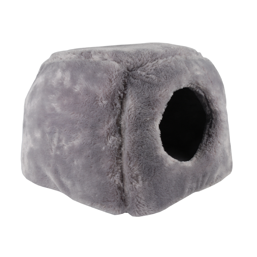 Igloo Pelty pour chat et petit chien : gris : 38x38x30