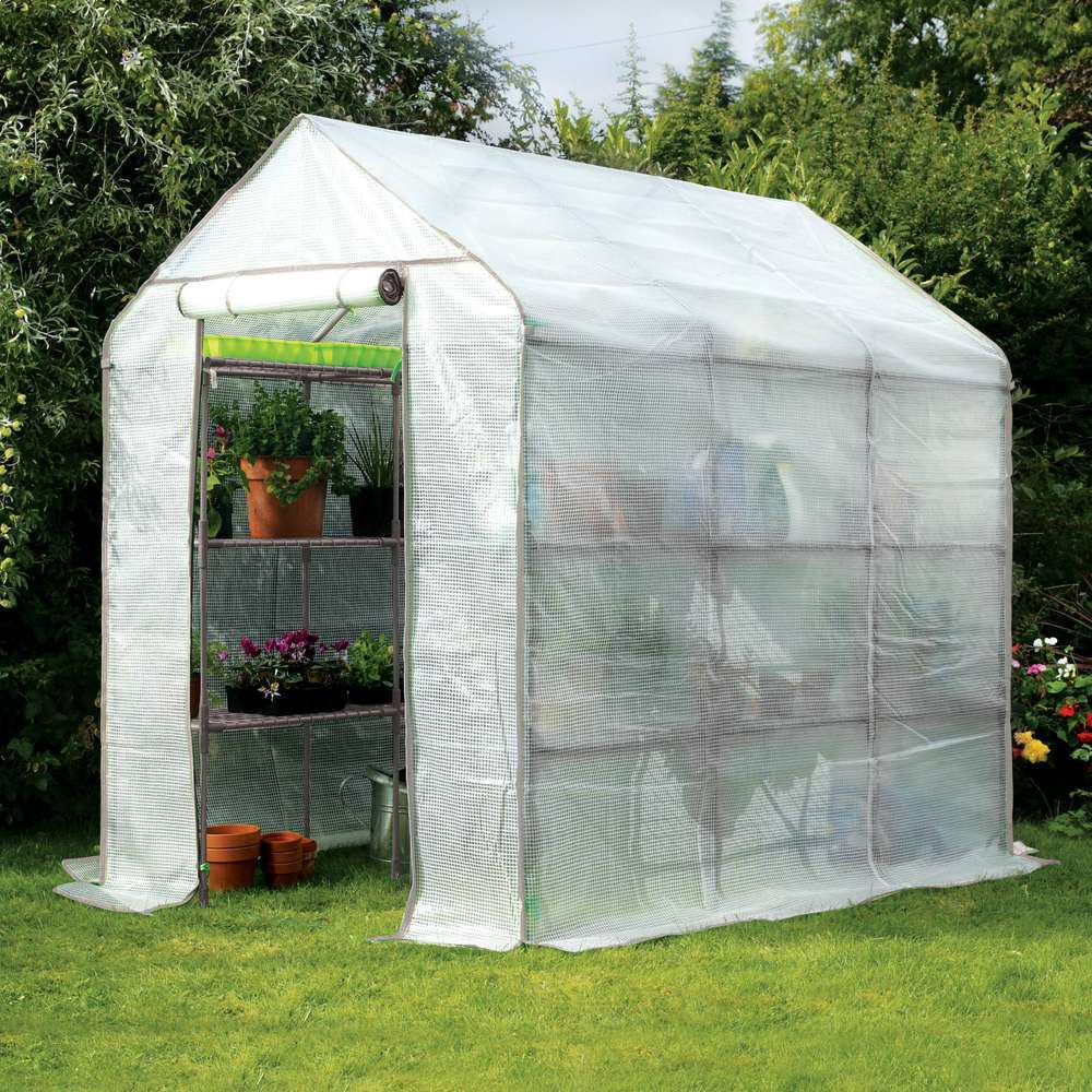 Serre de jardin en polyéthylène, 'Walserre' - L.214 x l.140 x H.198 cm