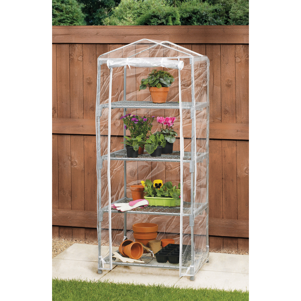 Mini serre de jardin en PVC - L.50 x l.45 x H.130 cm + housse