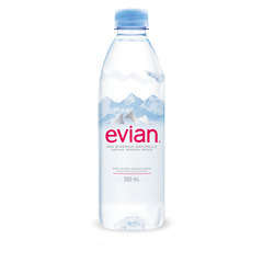 Eau minérale naturelle Evian, en bouteille prestige 50cl