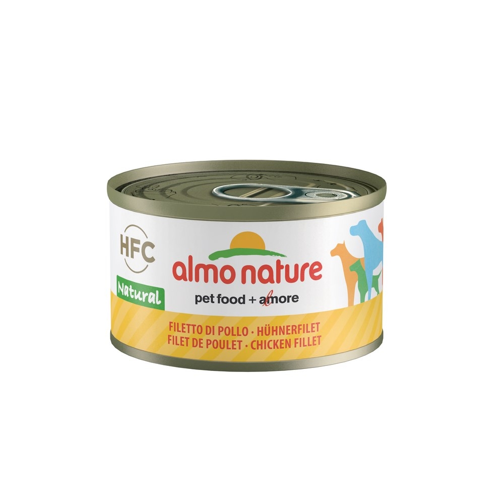Aliment Almo Nature HFC, pour chien: Filet de poulet, boîte 95g