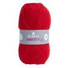 Pelote à tricoter Knitty 4 en acrylique coloris rouge 977 - 140 m