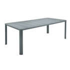 Table de jardin "Oléron XL" aluminium, gris orage - 205 x 100 cm