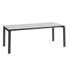 Table HPL allongeable 200/250/300 95 argent/gris