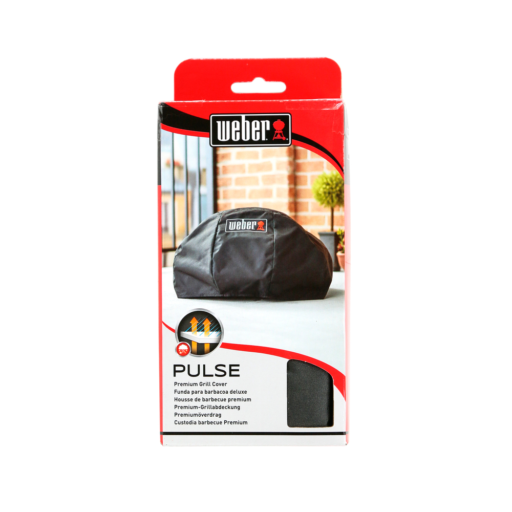 Housse premium pour barbecue Pulse 1000 en tissu noir