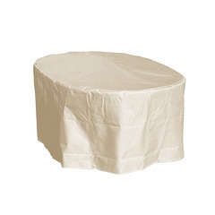 Housse de protection pour table ovale L 180 x l 110 x  h 70 cm beige