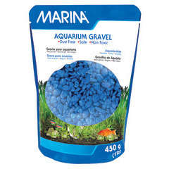 Sachet de gravier décoratif coloris Bleu pour aquarium