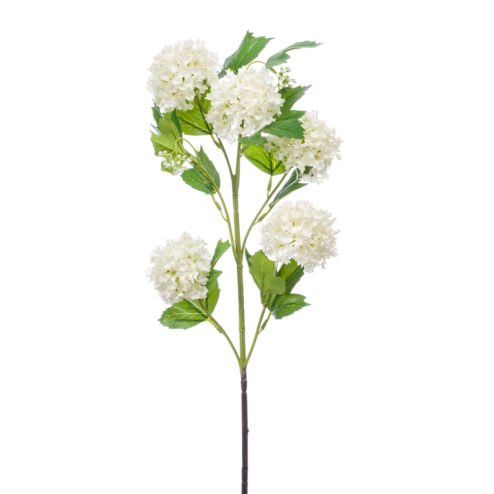 Fleur artificielle, tige de viburnum - H.75cm